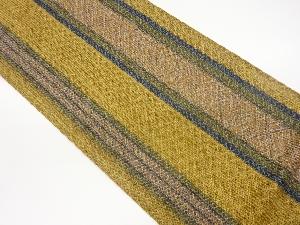 組織縞模様織出し全通袋帯